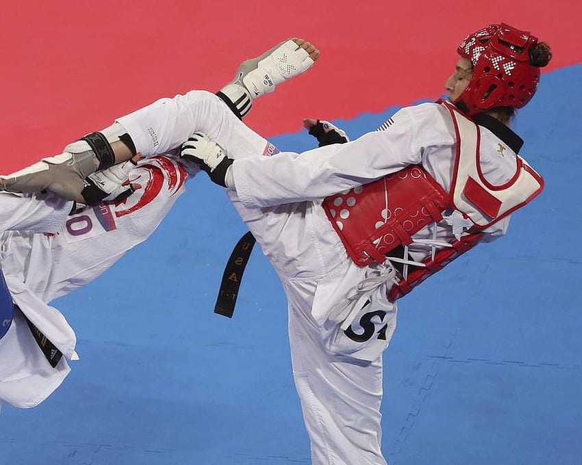 Winnipeg's Skylar Park preps for Tokyo taekwondo with brother basement bouts, Sparring Taekwondo HD wallpaper