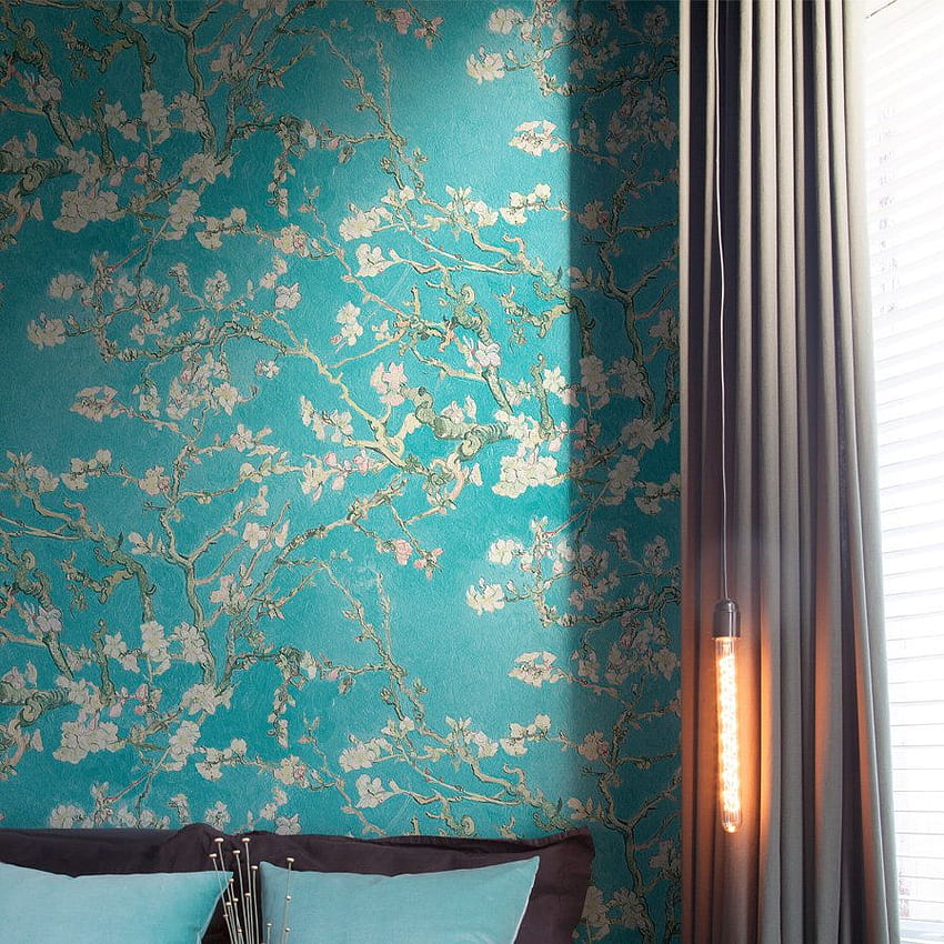 Walls Republic Van Gogh Blossoming Almond Trees 33' x 20.8 Floral and Botanical Plaster Roll & Reviews, Metallic Floral HD phone wallpaper