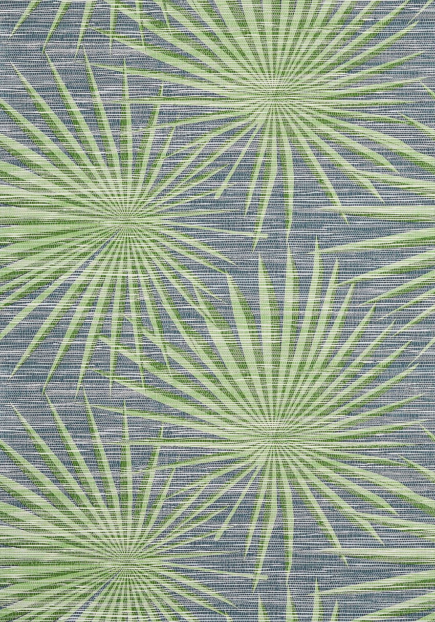 Thibaut Palm Frond azul marino y verde T10141, verde oriental fondo de pantalla del teléfono
