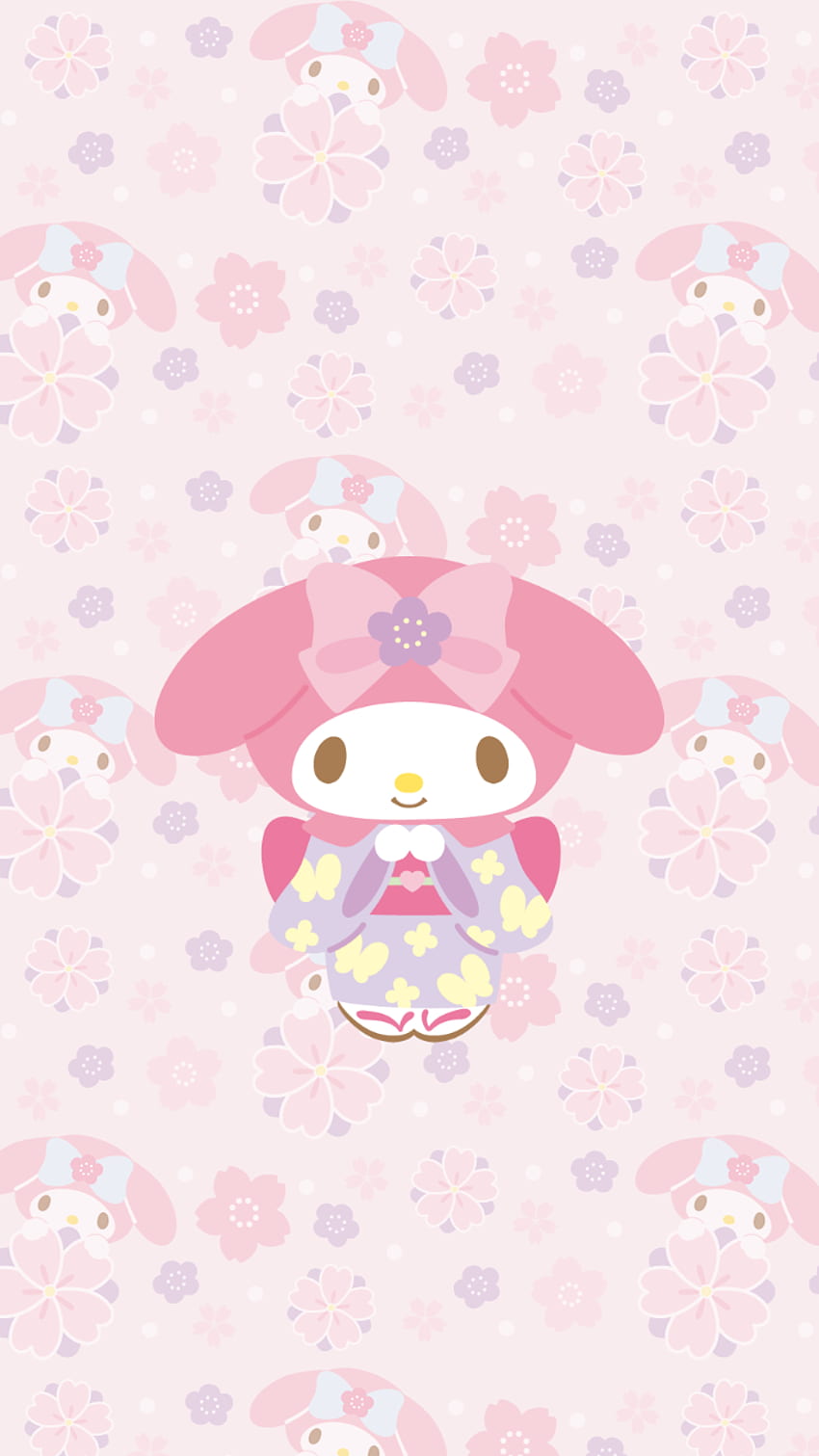 My Melody Kimono Sanrio, My Melody Phone wallpaper ponsel HD