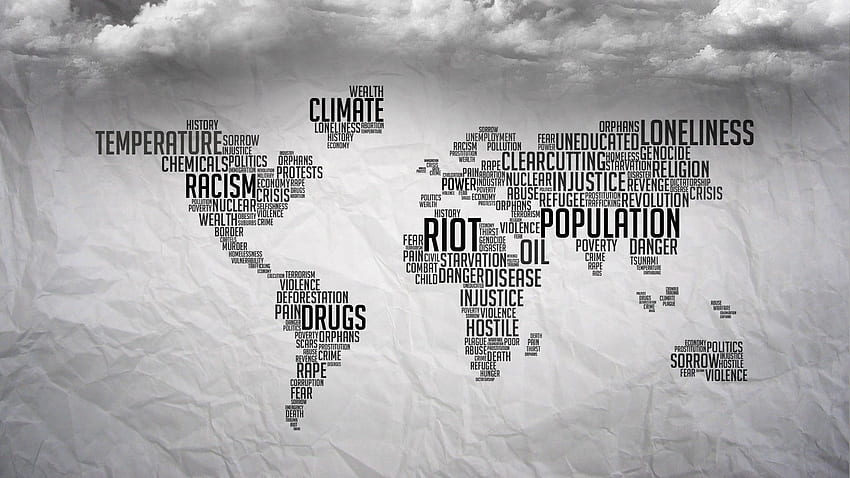 Alternative World Map, Population HD wallpaper