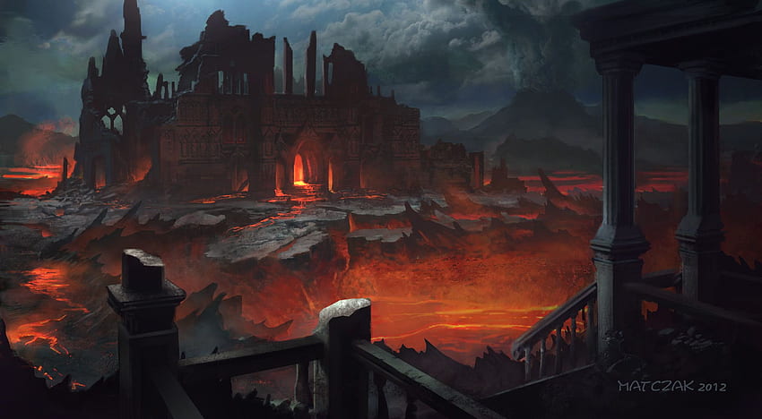 Cidade do Inferno, Anime Inferno papel de parede HD