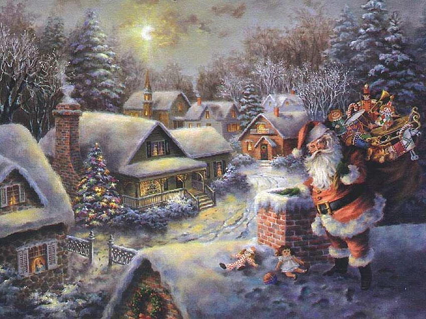 Old Fashioned Christmas HD wallpaper