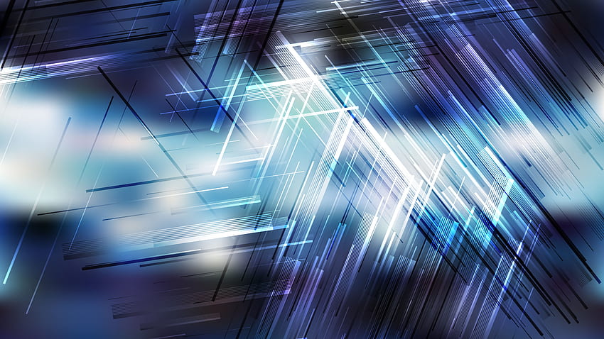 Blauer Schwarzweiss-zufälliger chaotischer Linien-Zusammenfassungs-Hintergrund HD-Hintergrundbild