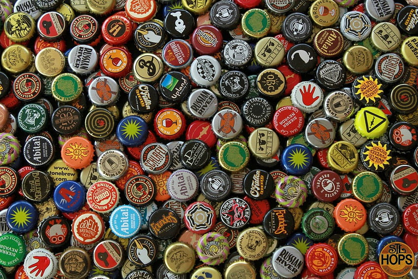 Just because I can't have a pint at work. : beerporn. Beer , Beer bottle caps, Bottle cap, Cool Beer HD wallpaper
