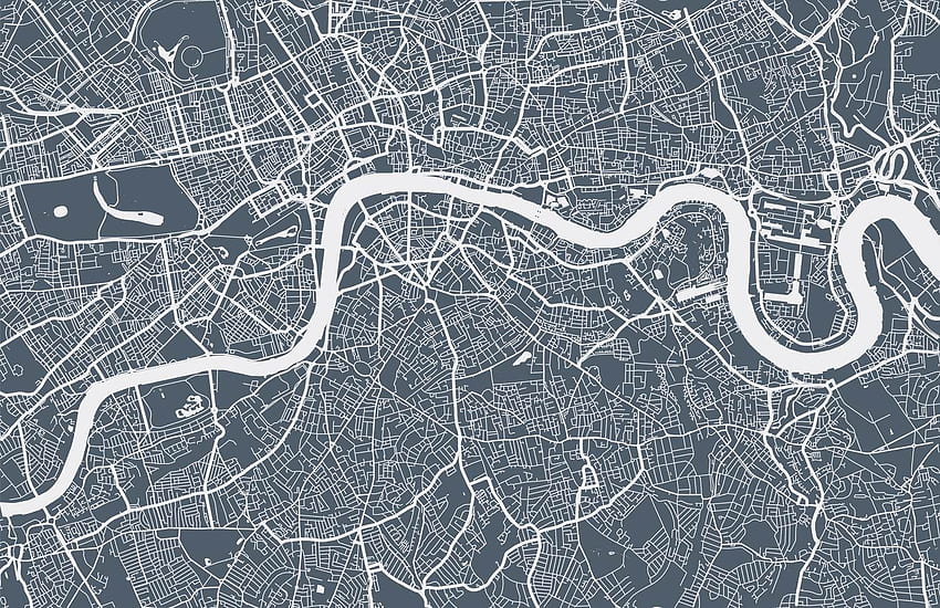런던 시내 지도 벽화. 런던 도시 지도, 지도 벽 벽화, 지도 HD 월페이퍼