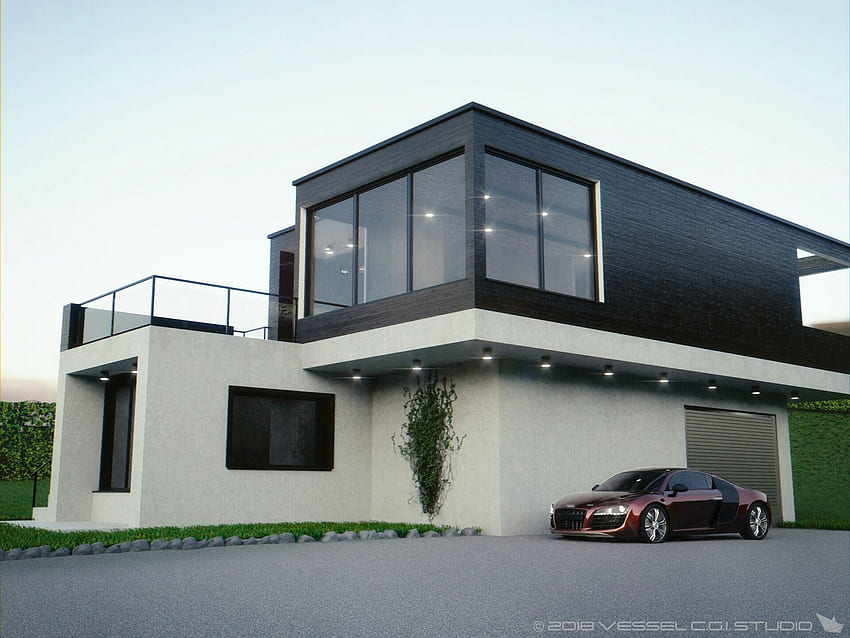 Modern house design, country house, exterior, modern design, HD wallpaper |  Peakpx