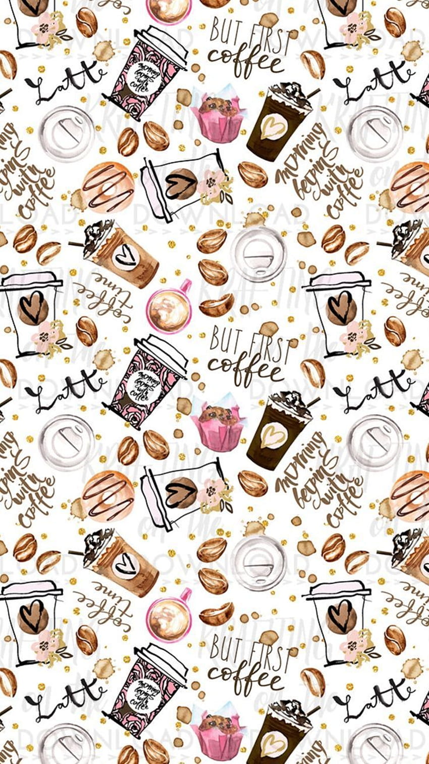 Watercolor Clip Art - Daisies. Coffee , iPhone background, Cute HD phone wallpaper