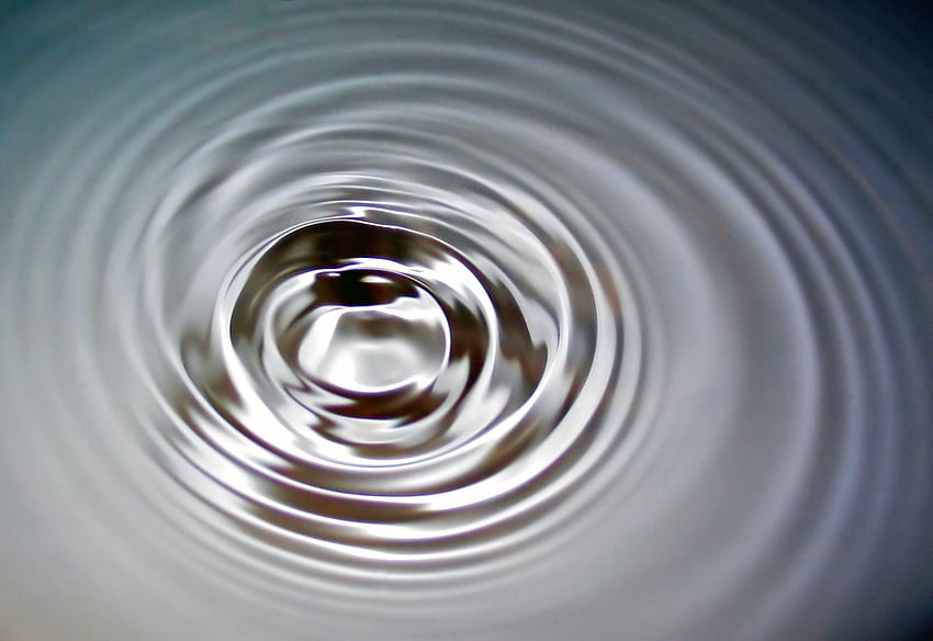 Surface Ripples, water, surface, silver coloured, ripples HD wallpaper