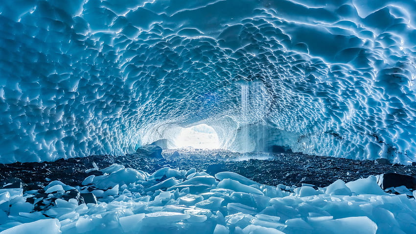 Grotte de glace, froid, nature, grotte, glace Fond d'écran HD