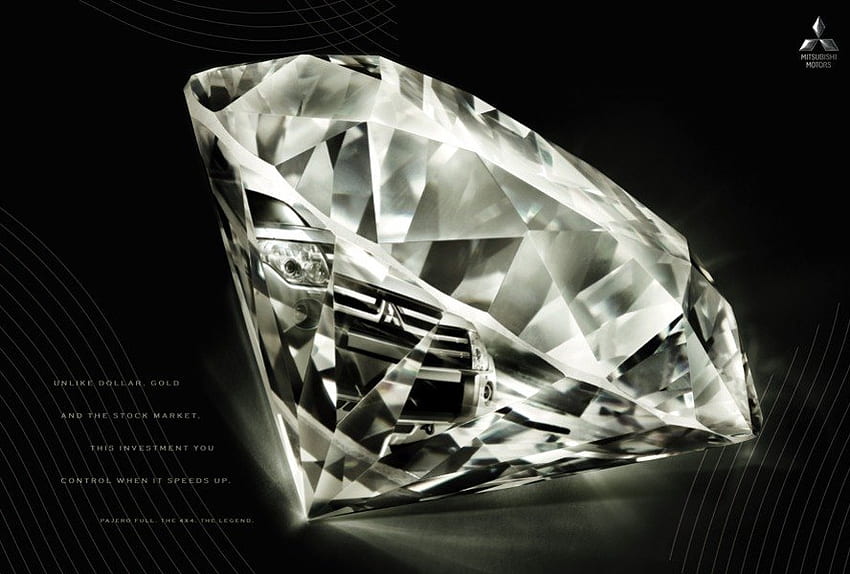 Diamante Mitsubishi, scintillante, gemma Sfondo HD