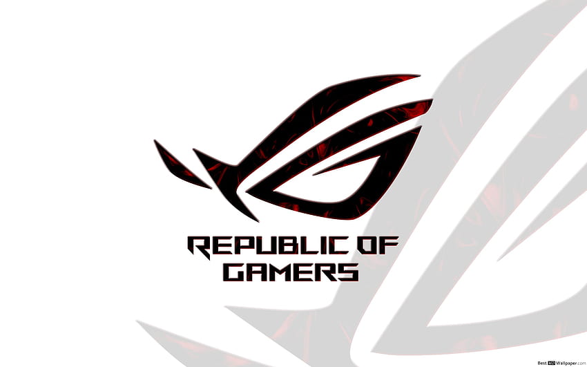Asus ROG (Republic of Gamers) - Dark Eye LOGO, Asus White HD wallpaper