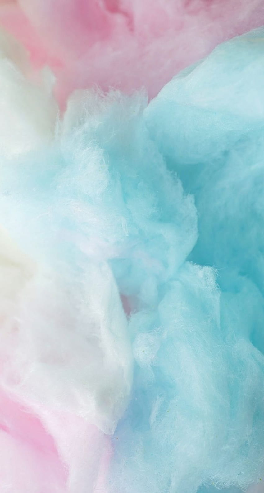 핑크, 옐로우, 블루 솜사탕. 배경, 귀여운 사탕 HD 전화 배경 화면