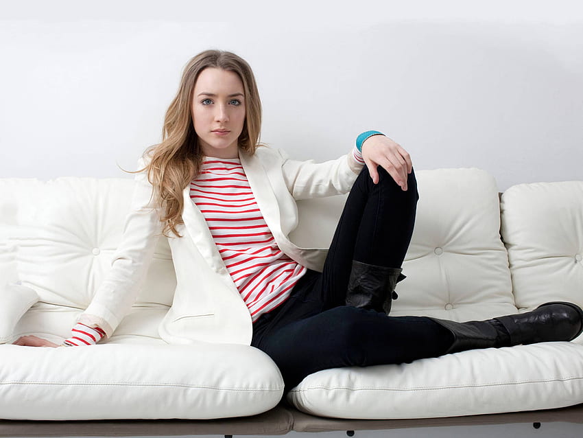 Saoirse Ronan, model, sofa, hot, , jacket, beautiful, actress, shirt ...