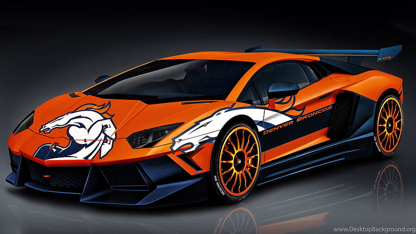 Logo Denver Broncos Lamborghini. . Tło Tapeta HD