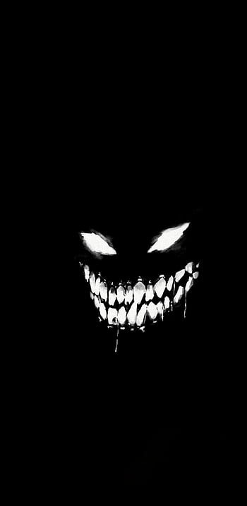 Scary Smile Dark Background 4K Wallpaper iPhone HD Phone #5430f