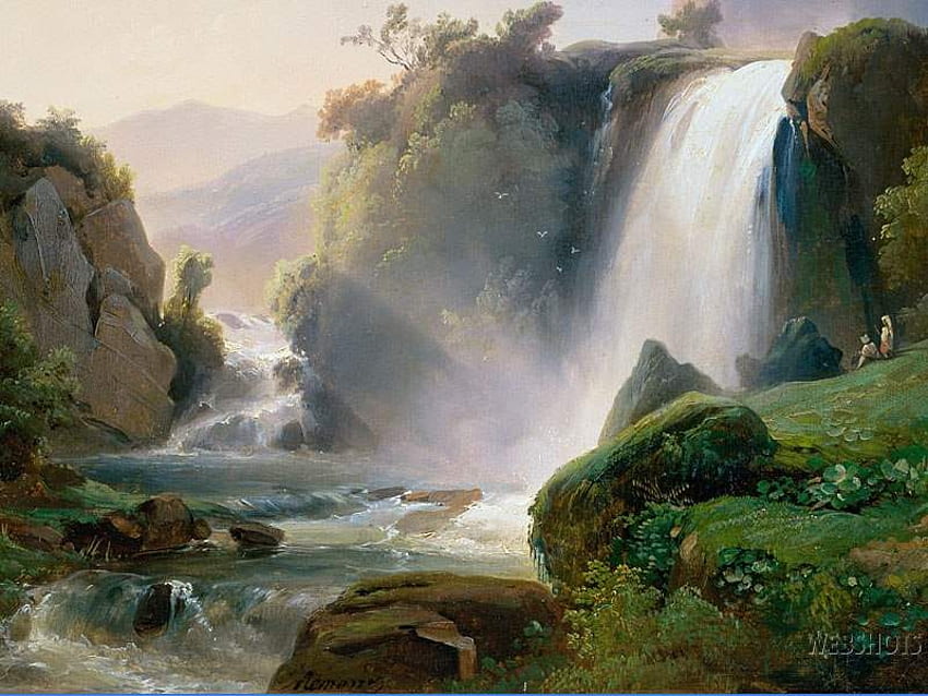 cascade, waterfall, nature, spring, ponds HD wallpaper
