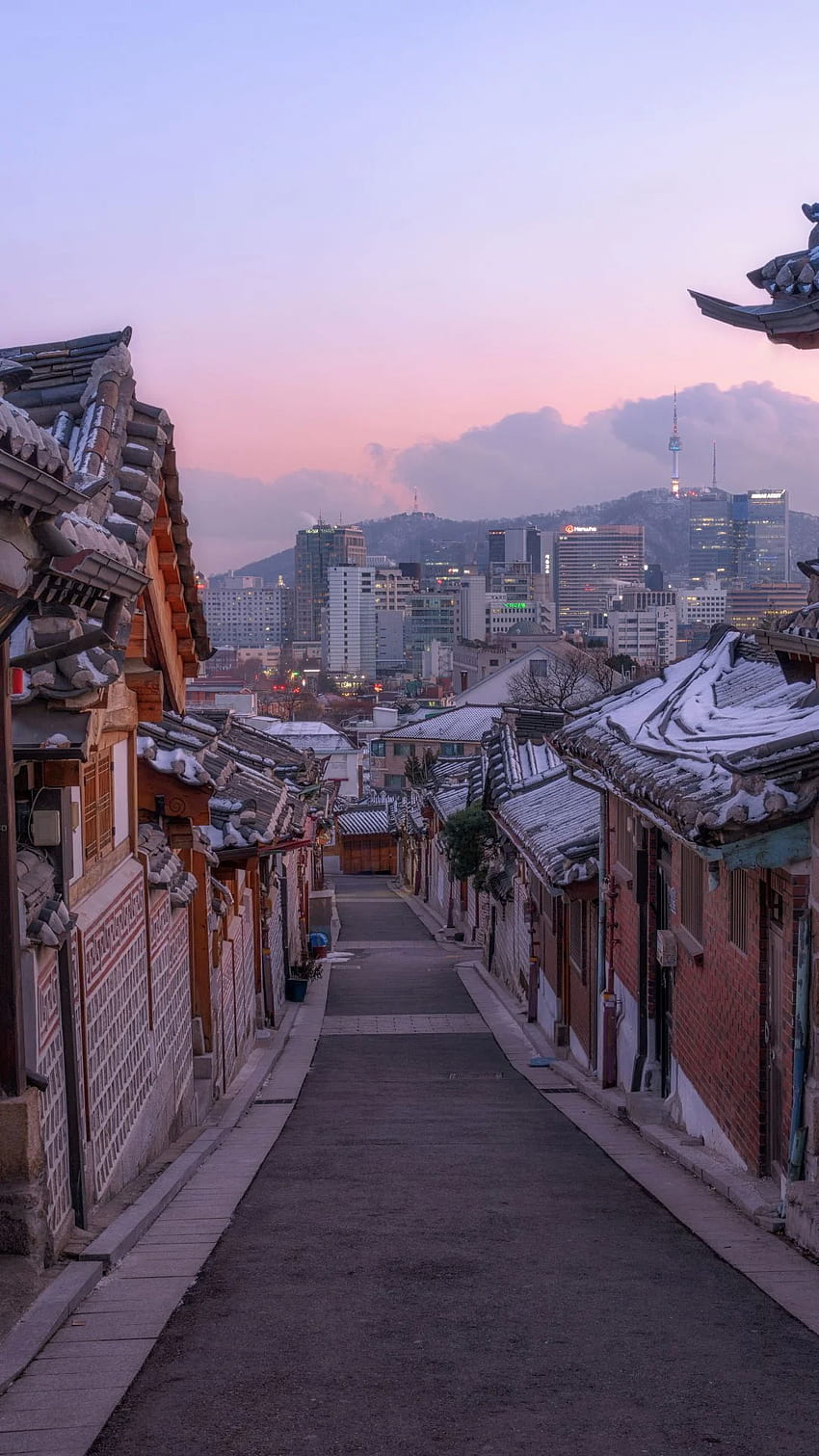 Pueblo de Bukcheon de Seúl en 2019. Corea, sur, estética de Seúl fondo de pantalla del teléfono