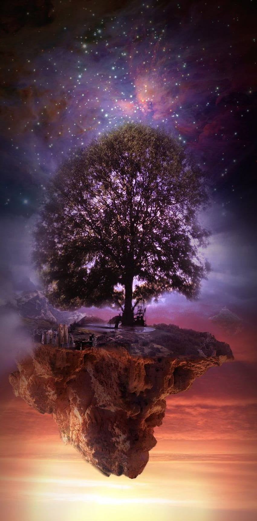 Yggdrasil, l'albero del mondo. Arte dell'albero della vita, albero della vita, Yggdrasil Sfondo del telefono HD