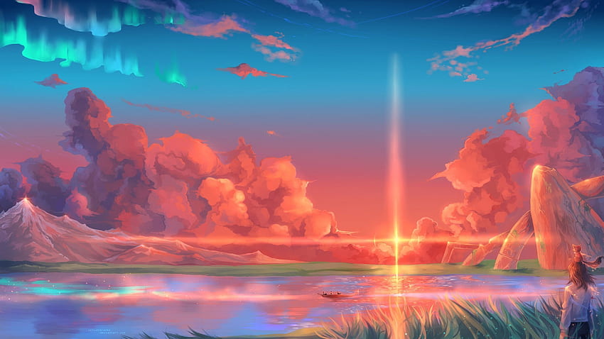 Landscape Anime Scenery, Pastel Landscape HD wallpaper | Pxfuel