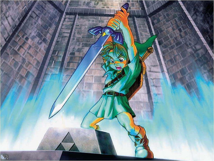 link and the master sword., sword, time, temple, master, link HD wallpaper