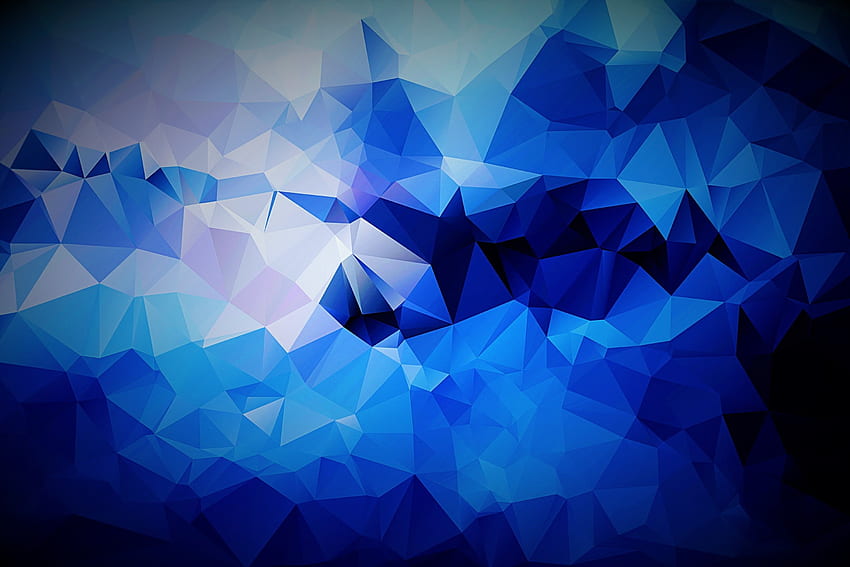 Blue symmetrical digital , blue, abstract, dark, black , Dark Blue Digital HD wallpaper