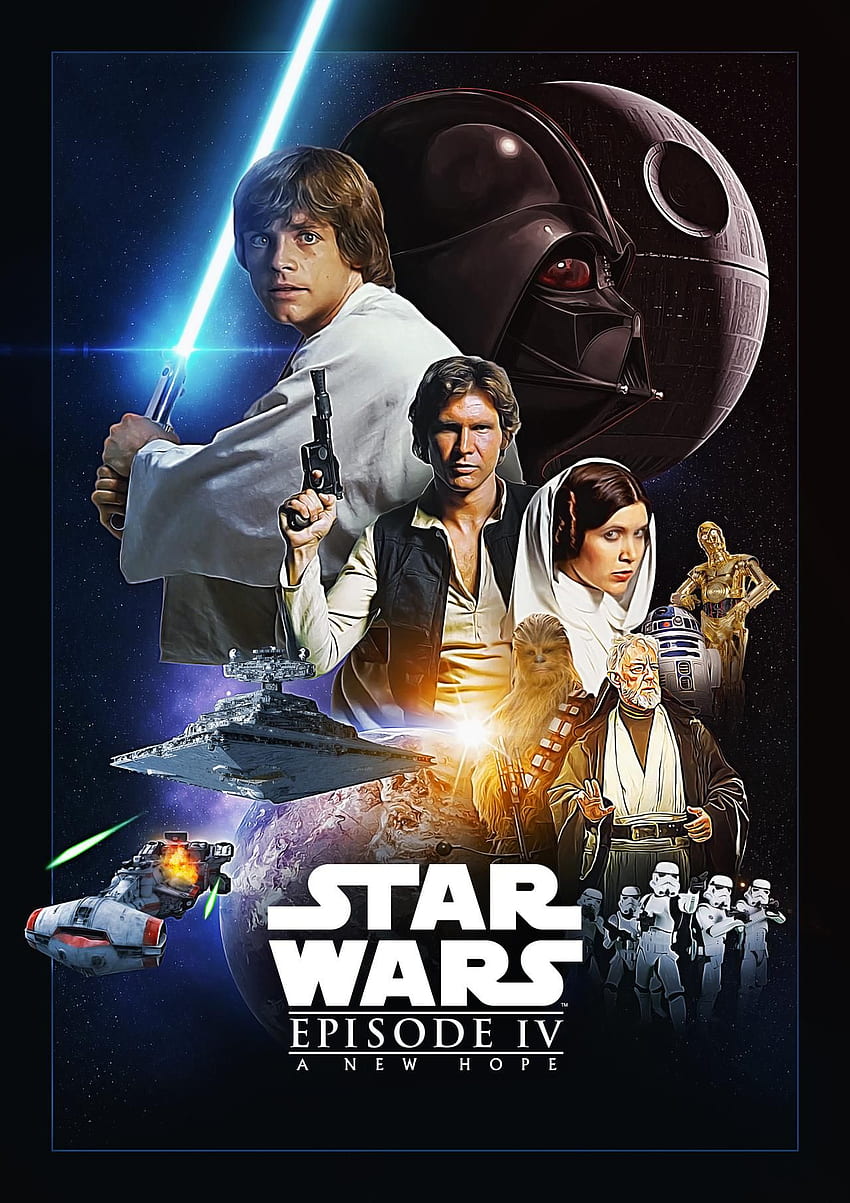 Star Wars. Star wars episode 4, Star wars episodes, Star wars poster, Star Wars IV HD phone wallpaper