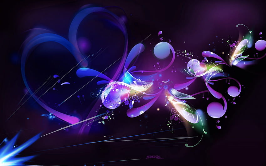 Abstract Purple, blue, white, art, purple, pink, creative, fantasy, abstract, swirls, pretty, textures HD wallpaper
