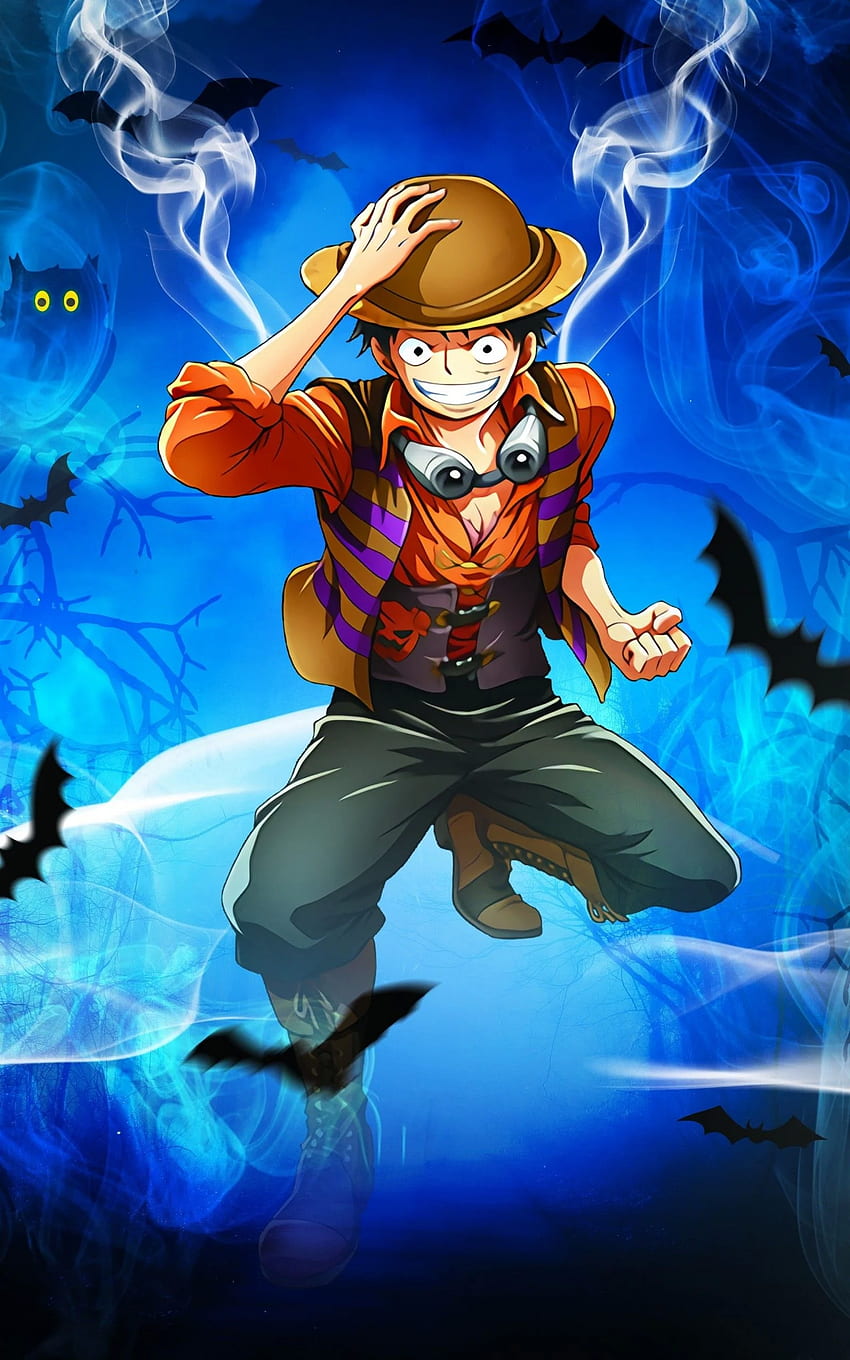 Luffy, Piratas del Sombrero de Paja, One Piece, Sonriendo - Monkey D Luffy 3D - fondo de pantalla del teléfono