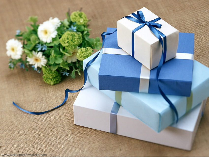 Подарък, кутия, любов, цвете HD тапет