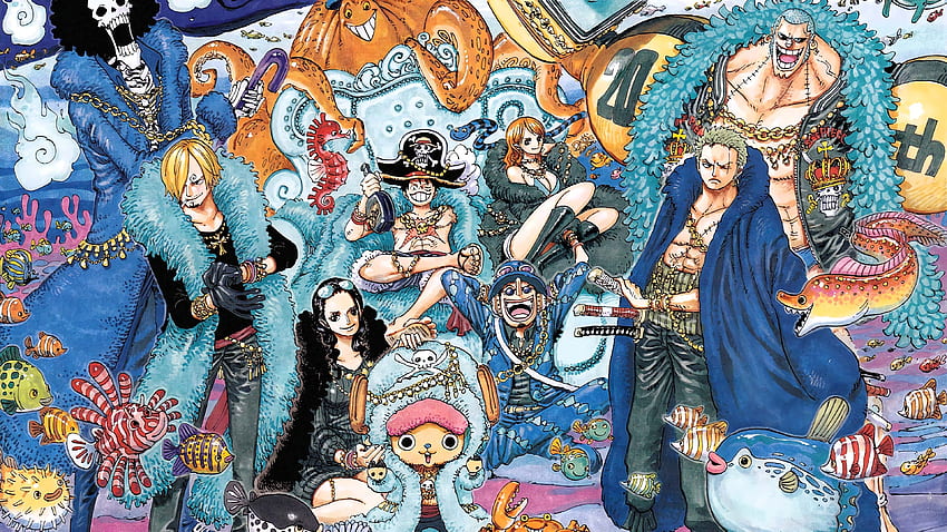 One Piece, Piraci Słomianego Kapelusza, Załoga Słomianego Kapelusza Tapeta HD