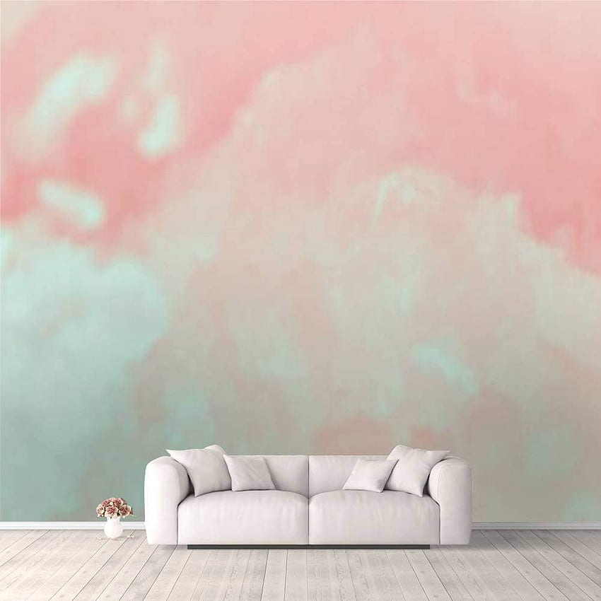 3D Cloud Series Colorful Cotton Candy Soft Fog and Clouds with a Self Adhesive Bedroom Living Room Dormitory Decor Wall Mural Stick and Peel Background Wall Ceiling Wardrobe Sticker: Home HD phone wallpaper