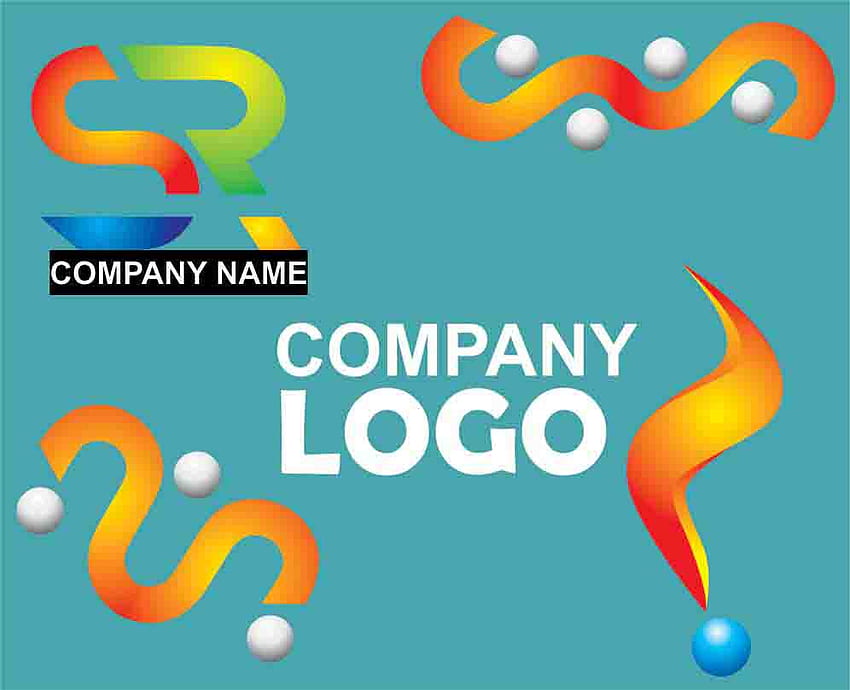 Векторен шаблон на лого за фирмен профил - графичен дизайн HD тапет