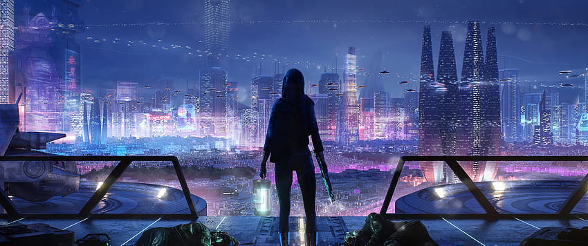 Cyberpunk Sci-Fi Night City HD 4K Wallpaper #8.1445