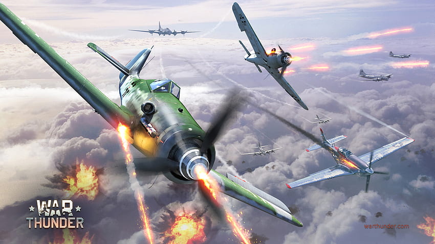 - War Thunder Fw190 - i tło, Fw 190 Tapeta HD