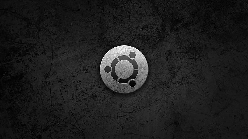 Vista previa de ubuntu, gris, negro, círculo, logotipo, símbolo fondo de pantalla