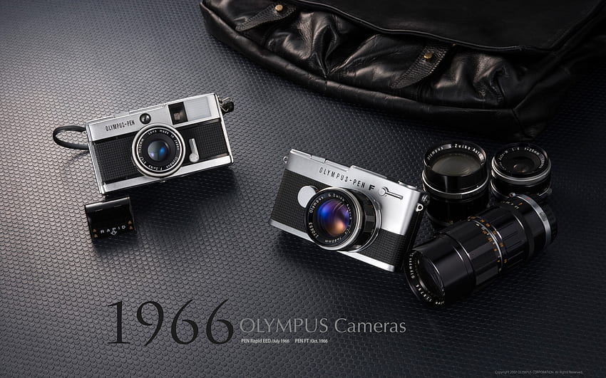 Olympus Cameras, preto, olympus, resumo, 1966, grafia, câmera papel de parede HD