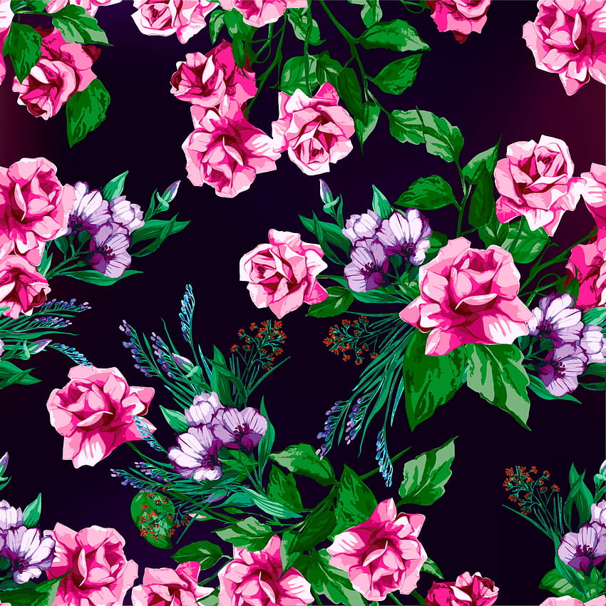 floral pattern rose print, Printable Floral HD phone wallpaper