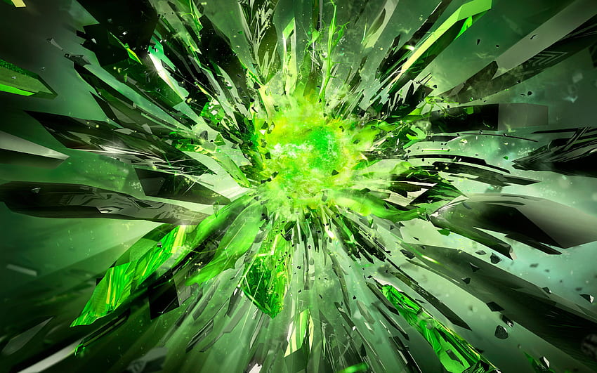 Kristalle, Trümmer, Explosion HD-Hintergrundbild