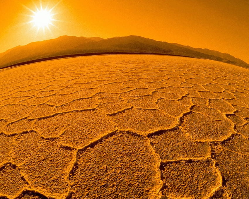 砂漠、干ばつ、太陽、熱、日 高画質の壁紙