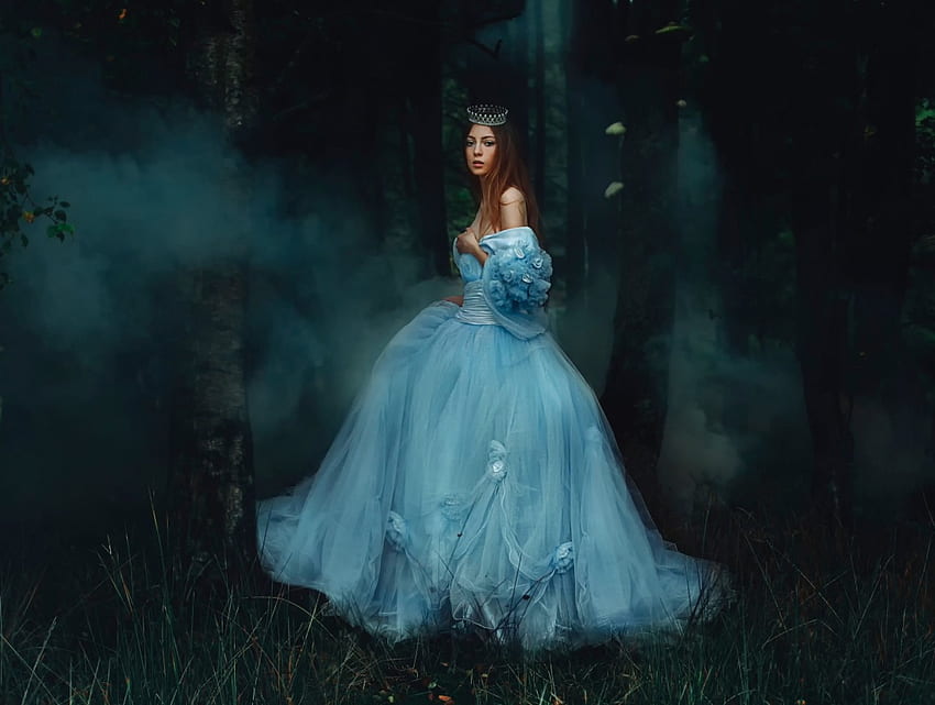 Cinderella, blue, model, rosie hardy, girl, dress, woman HD wallpaper ...