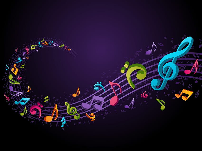 Rainbow Music Notes Background [] para seu celular e tablet. Explorar música de fundo. Música para, música, música, música fofa papel de parede HD