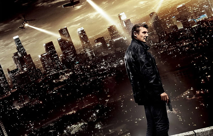 City, Fox, Action, Night, with, Los Angeles, California, , Guns, 20th, Year, Weapons, 20th Century Fox, Liam Neeson, Man, Movie for , section фильмы HD wallpaper