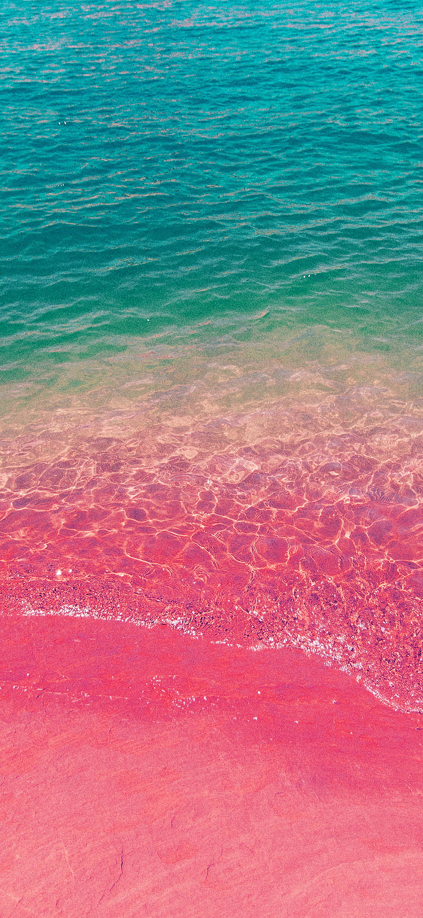 iPhoneX. mar agua playa verano naturaleza rosa, Pink Sand Beach fondo de pantalla del teléfono