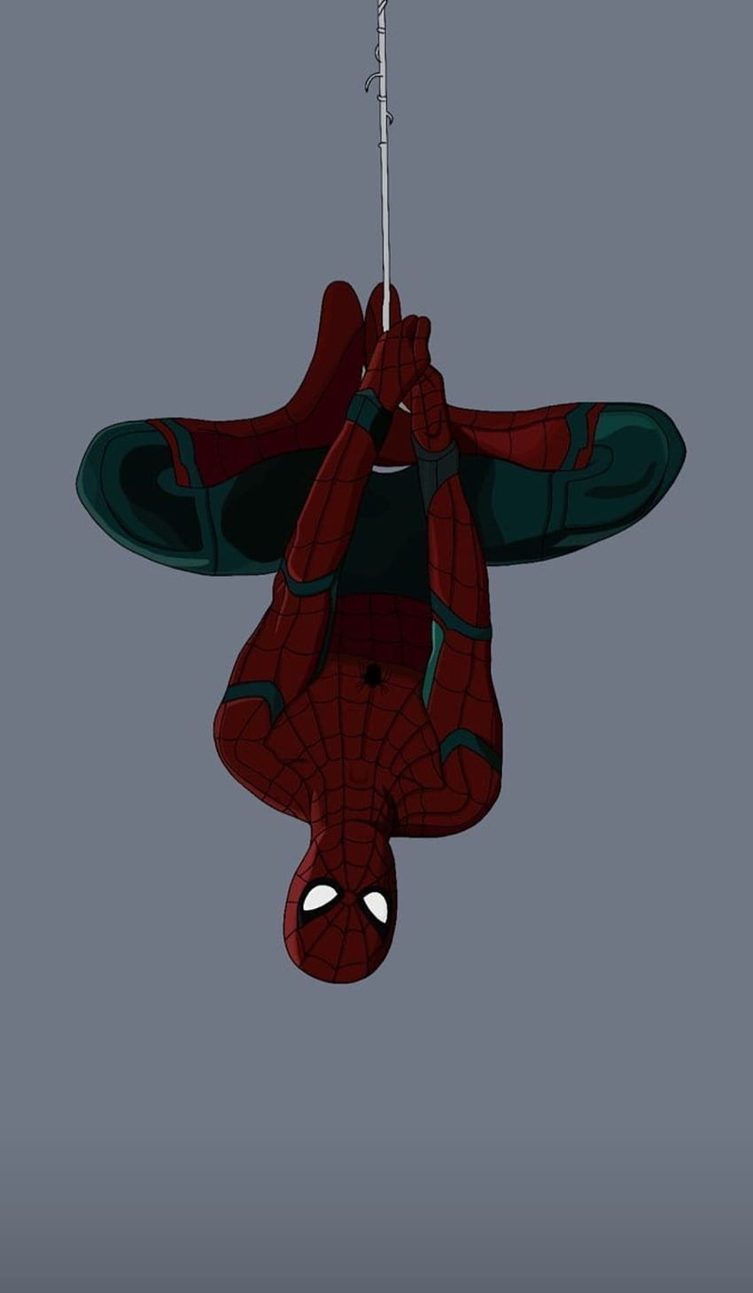 Abhängen, Kunst, Wunder, Peter, Parker, Spiderman, auf den Kopf gestellt HD-Handy-Hintergrundbild