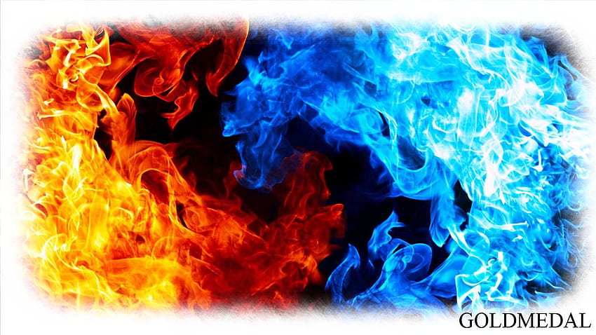 Blue Fire for Android, Red and Blue Flames HD wallpaper
