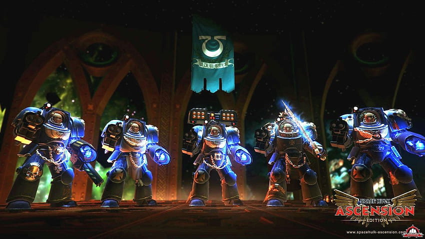 SPACE HULK Deathwing Fantasy Fighting Warhammer Action Futuristic Sci Fi Warrior Armor Poster. Fond d'écran HD