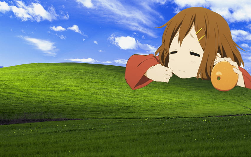 Аниме : K ON : Yui X Windows XP HD тапет