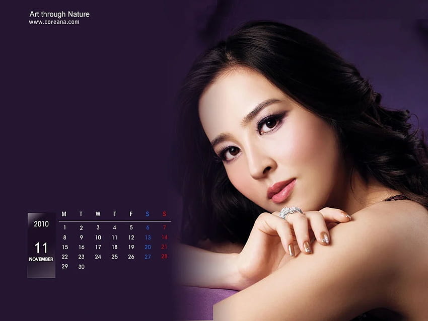 Han Hye Jin, Coreana Ekim ve Kasım 2010 için HD duvar kağıdı