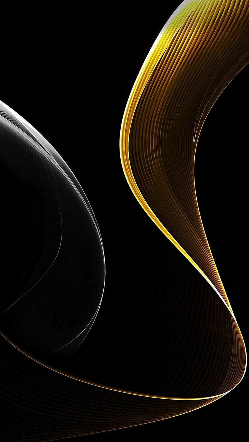 Dark iPhone . Gold abstract, Gold Line HD phone wallpaper